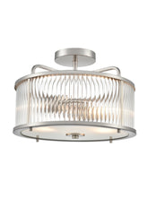 Franklite Bonham Satin Nickel Semi Flush Ceiling Fitting